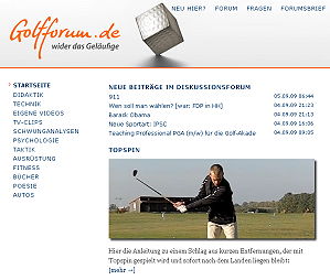 Golfforum.de - Unsere Empfehlung für Alle, die vom Golfvirus befallen sind.