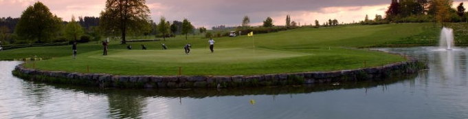 Wasserhindernisse auf der Golfbahn